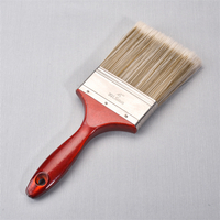 Brosse de poignée en bois de peinture synthétique professionnelle 4"