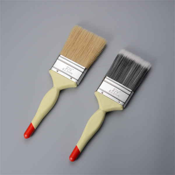 2-1 / 2 pouces Couleur Différente PBT Tête rouge Poignée en plastique Pinceau de peinture