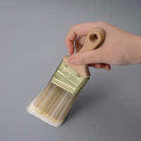 Brosse de peinture de peinture en bois en bois à angle synthétique de 2 pouces