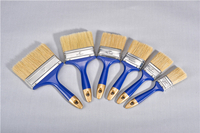 4 pouces blanche pure pure bleue en plastique double couleurs de queue dorée manche de queue moins strès pinceau pinceau
