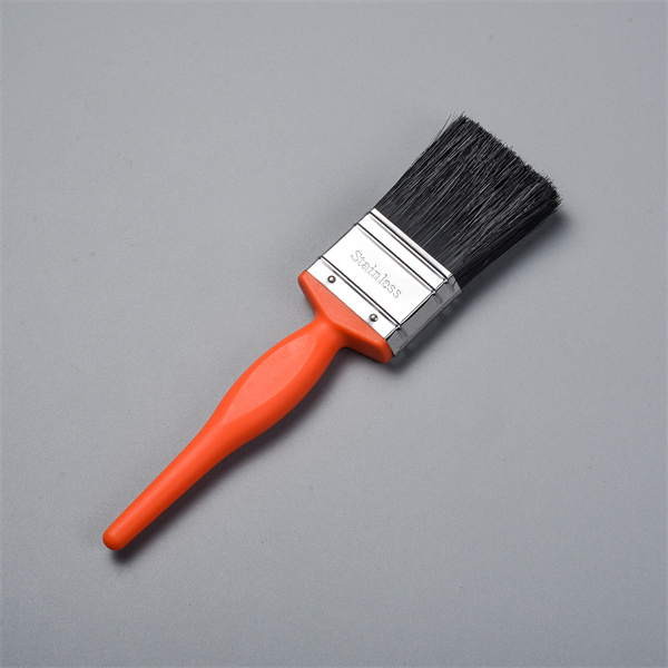 Poignée plastique synthétique noire de haute qualité 2 pouces brosse de peinture plate