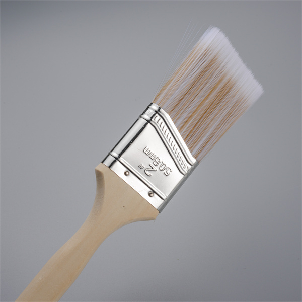 Brosse de peinture à angle de manche en bois synthétique coloré de 2 pouces PBT