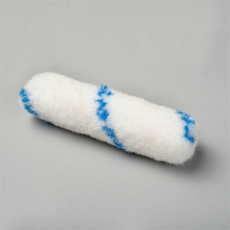 Tissu chimique en polyester Mini 4 pouces Couvercle de rouleau de dérapage bleu